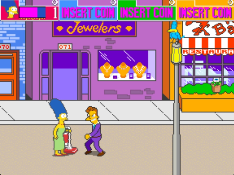 The Simpsons - Arcade game screenshot (1991) by Konami